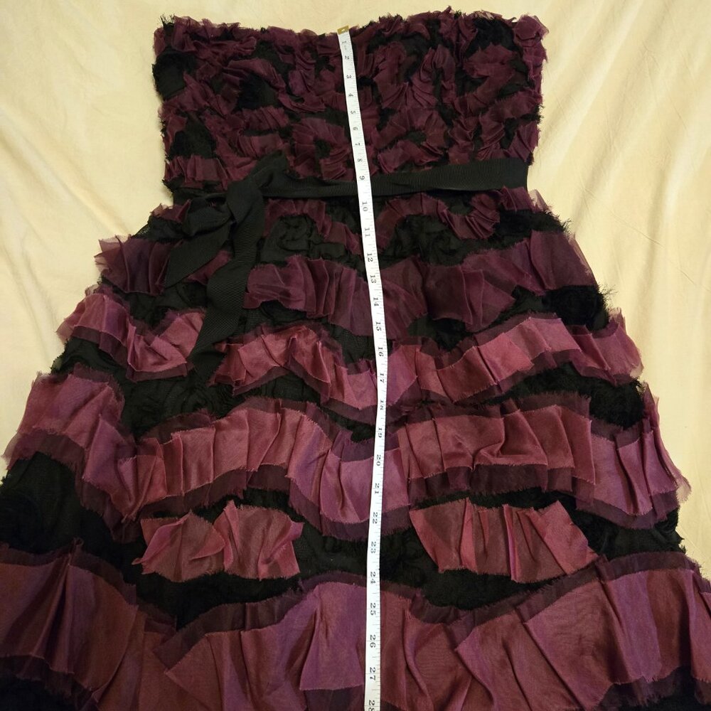 Worn only once! Vintage Monique Lhuillier - Ombre Ruffled Tiered Juneberry Dress - Picture 6 of 9